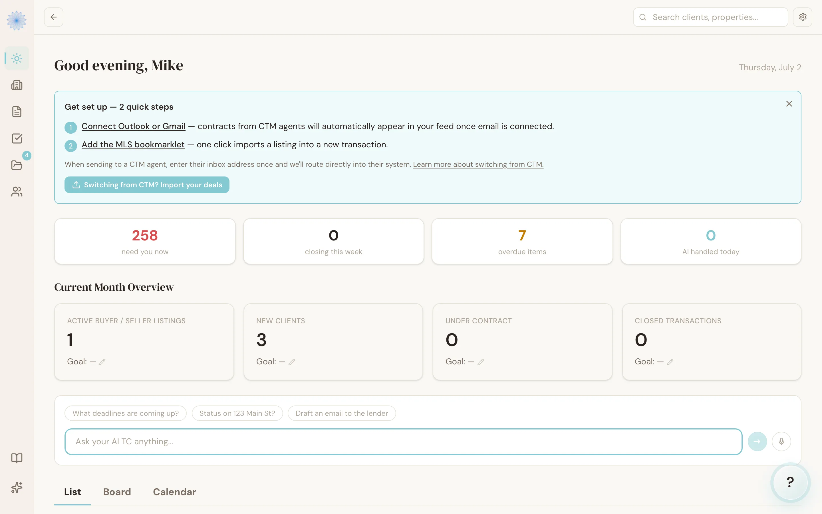 The Feed, showing color-coded risk badges on queued items