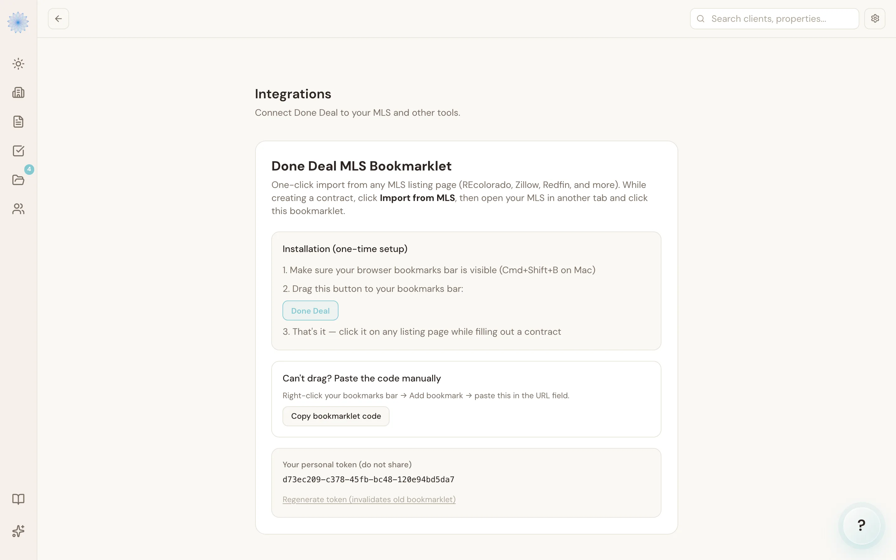 The Connections settings page, showing Outlook, Google Workspace, and Telegram connection status